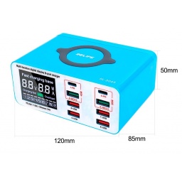 RL-304S - Fuente 8 puertos USB c/ LCD